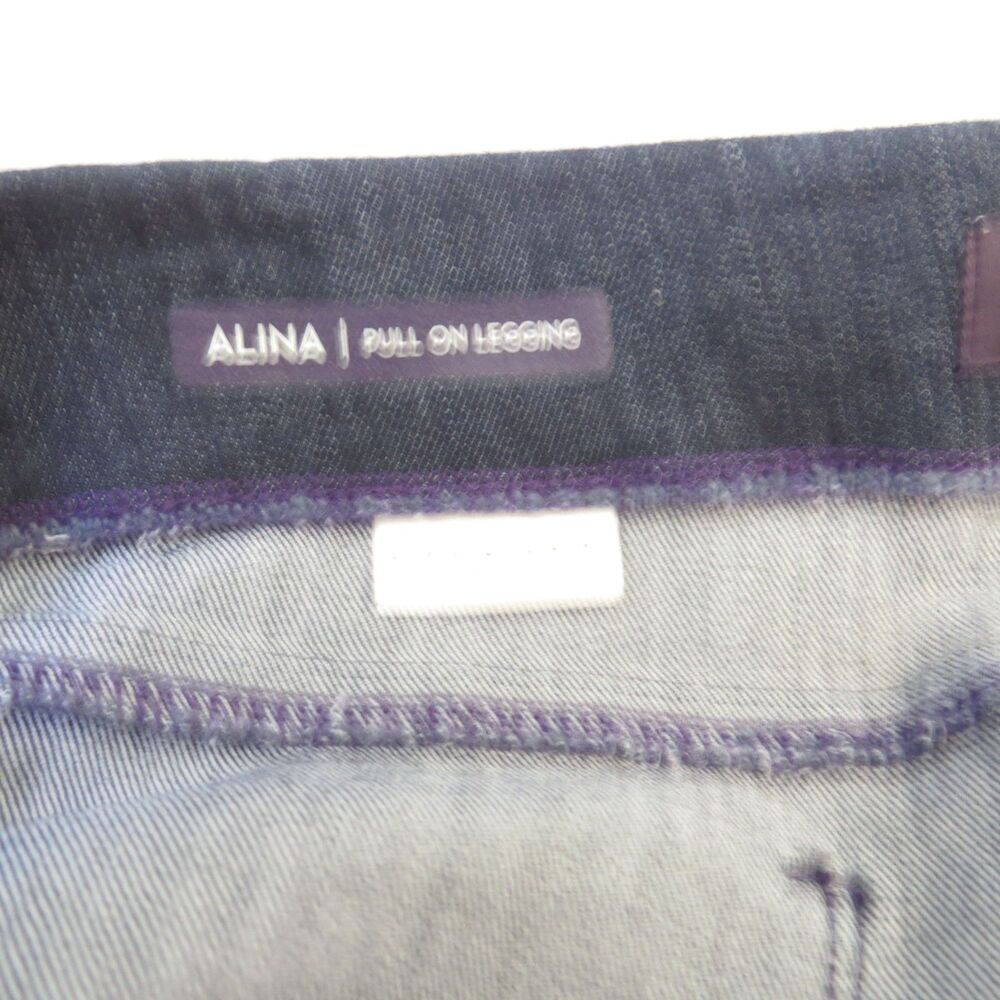 NYDJ Alina Skinny Ankle Pull On Lift X Tuck Jeans Dark Wash 12 EUC - Picture 7 of 9